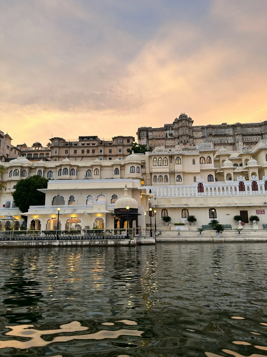 City Palace beside the water in Udaipur