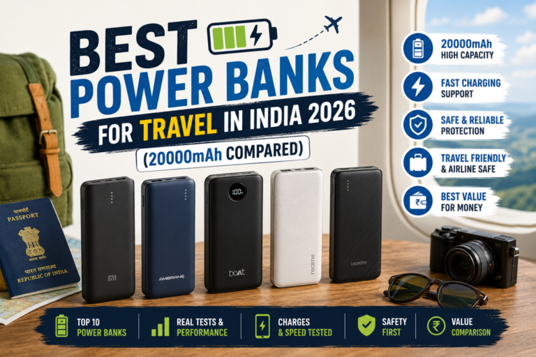 best power banks for travel in india 2026 (20000mah compared)